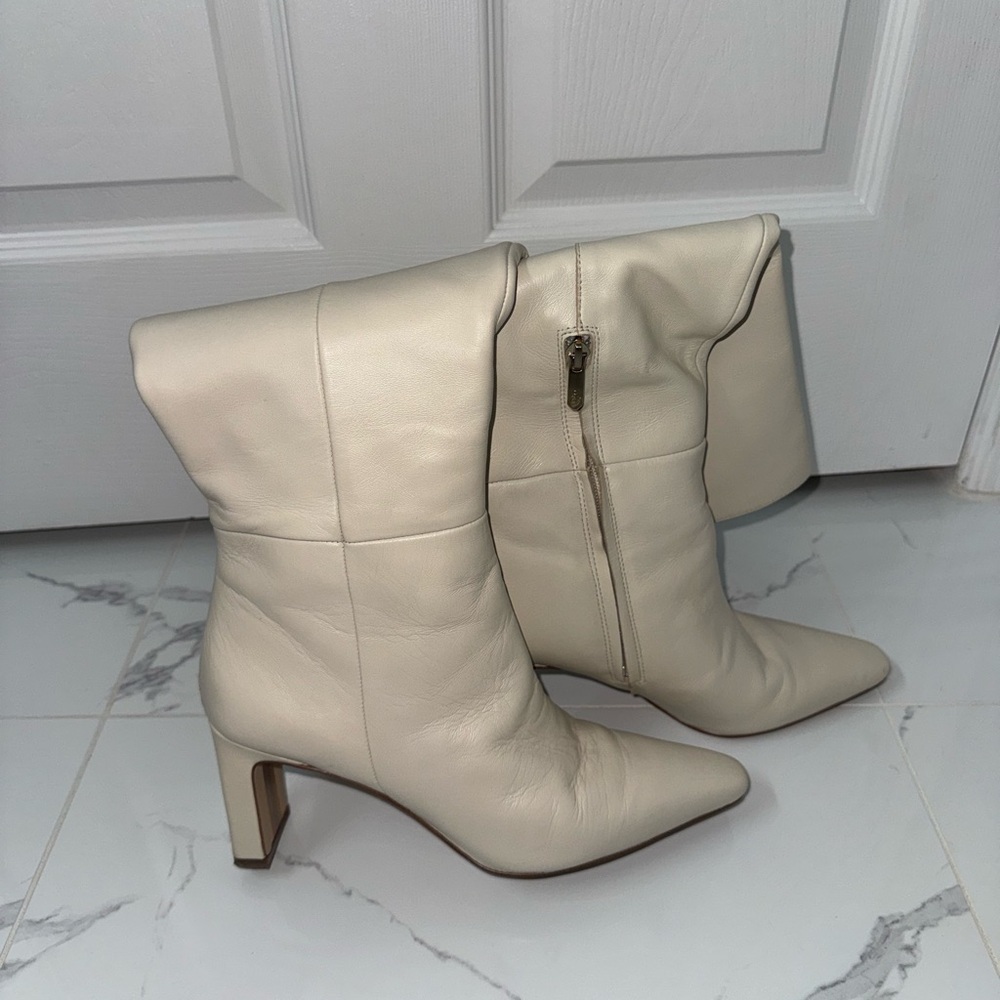 Sam Edelman Cream Leather Boots! - Picture 6 of 8